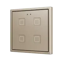 Zennio ZVIT70X4C Tecla 70 X4. PC-ABS Емкостная кнопка 70x70 - 4 кнопки - ,цвет: шампанское (рама ZS70 не входит в комплект)