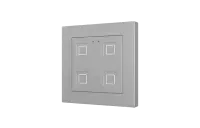 Zennio ZVITR55X4S Tecla RGB 55 X4. PC-ABS Емкостный сенсорный переключатель с RGB-подсветкой (55 x 55 мм), 4 кнопки, серебряный