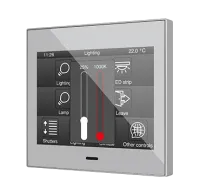 Zennio ZVIZ35V3S Емкостная сенсорная панель с 3,5-дюймовым дисплеем и датчиком влажности Z35 v3, цвет: серебряный