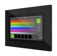 Zennio ZVIZ70V2A Z70 - цветная сенсорная панель с дисплеем 7", пластиковая рамка, цвет черный, цвет: Чёрный