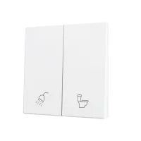 Zennio ZS70CSOFT22MWC ZS70, Накладка для кнопки Double KNX Soft 70x70 мм, Наклон вниз, Матовый белый, На заказ