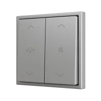 Zennio ZS702PB4SC ZS70, Двойная мягкая кнопка для 4 бинарных входов 70x70 мм – Серебристый – На заказ
