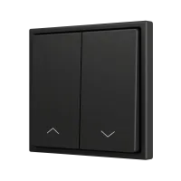 Zennio ZS702PB2SHA ZS70, Двойная мягкая кнопка для 2 бинарных входов 70x70 мм – Значок затвора, Антрацит