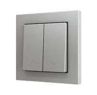 Zennio ZS552PB2SS ZS55. Простая сенсорная кнопка для 1 двоичного входа, 55 x 55 мм, серебристый
