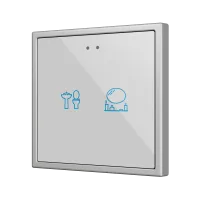 Zennio ZVIFR70X2 Выключатель сенсорный KNX Flat RGB 70 X2, 2 кнопки, 70x70, кастомизируемый