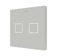 Zennio ZVIF2V2S Выключатель сенсорный KNX Flat 2 V2, 2-кнопочный, LED индикация, цвет: Серебряный