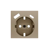 Zennio ZS55CSC2USC ZS55, Крышка для розетки Schuko с разъемами USB C и A 55x55 мм, Шампанское