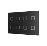 Zennio ZVITXLX8A Выключатель сенсорный KNX Tecla XL X8,  8-кнопочный,  PC-ABS пластик, цвет: черный