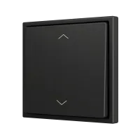 Zennio ZS701PB2SHA ZS70, Простая мягкая кнопка для 2 бинарных входов 70x70 мм – Значок затвора, Антрацит