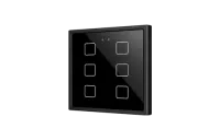 Zennio ZVIF70X6A Flat 70х6. PC-ABS Емкостная кнопка 70x70 - 6 кнопок - Антрацит (рамка ZS70 не входит в комплект)