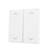 Zennio ZS70CSOFT24SHMW ZS70, Крышка для двух кнопок KNX Soft 70x70 мм, Наклон вверх и вниз, Значок затвора, Матовый белый