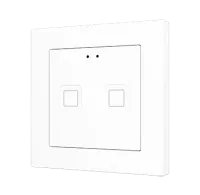 Zennio ZVIT55X2SW Выключатель сенсорный KNX Tecla 55 X2 Sign,  2-кнопочный с иконками DND/MUR,  PC-ABS пластик, цвет: белый