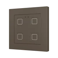 Zennio ZVITR55X4M Tecla RGB 55 X4. Емкостная кнопка из PC-ABS 55x55, 4 кнопки, мокко (рамка ZS55 не входит в комплект)