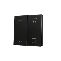 Zennio ZS55CSOFT24AC ZS55, Накладка для двух кнопок KNX Soft 55x55 мм, Наклон вверх и вниз, Антрацит, На заказ