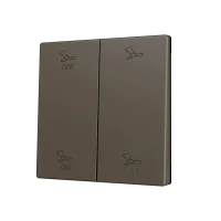 Zennio ZS70CSOFT24MC ZS70, Накладка для кнопки Double KNX Soft 70x70 мм, Наклон вверх и вниз, Мокко, На заказ