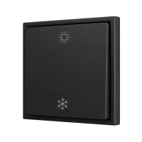Zennio ZS701PB2AC ZS70, Простая мягкая кнопка для 2 бинарных входов 70x70 мм – Антрацит – На заказ