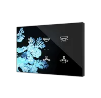 Zennio ZVIFXLX6 Flat XL X6. Стеклянный сенсорный выключатель - 6 кнопки, цвет: произвольный
