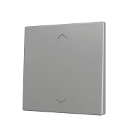 Zennio ZS70CSOFT12SHS ZS70, Крышка для кнопки Simple KNX Soft 70x70 мм, Наклон вверх и вниз, Значок затвора, Серебристый