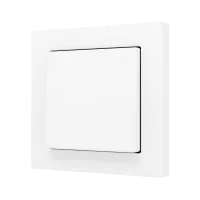 Zennio ZS551PB1MW ZS55, Простая мягкая кнопка для 1 бинарного входа 55x55 мм – Матовый белый