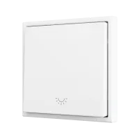 Zennio ZS701PB1LMW ZS70, Простая мягкая кнопка для 1 бинарного входа 70x70 мм – Значок подсветки, Матовый белый