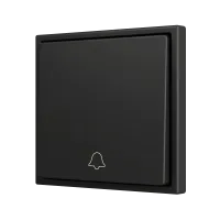 Zennio ZS701PB1DA ZS70, Простая мягкая кнопка для 1 двоичного входа 70x70 мм – Значок дверного звонка – Антрацит