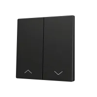 Zennio ZS70CSOFT22SHA ZS70, Крышка для кнопки Double KNX Soft 70x70 мм, Наклон вниз, Значок затвора, Антрацит