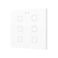 Zennio ZVITR6W Tecla RGB 6. PC-ABS Емкостный сенсорный переключатель с RGB-подсветкой, 6 кнопок, белый
