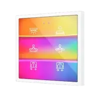Zennio ZVIF70X6 Flat 70х6. PC-ABS Емкостная кнопка 70x70 - 6 кнопок - Custom (рамка ZS70 не входит в комплект)