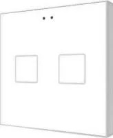 Zennio ZVI-F2-GW Выключатель сенсорный KNX Flat F2, 2-кнопочный