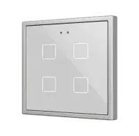 Zennio ZVIF70X4S Flat 70х4. PC-ABS Емкостная кнопка 70x70 - 4 кнопки - Серебристый (рамка ZS70 не входит в комплект)