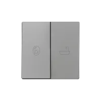 Zennio 830004406 ZS55, Накладка на двойной переключатель 55x55 мм, Серебристый