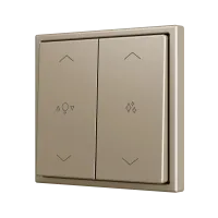Zennio ZS702PB4CC ZS70, Двойная мягкая кнопка для 4 двоичных входов 70x70 мм – Шампанское – На заказ