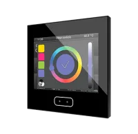 Zennio ZVIZ35V2A Емкостная сенсорная панель с 3,5-дюймовым дисплеем и датчиком влажности, Z35 v2, цвет: Антрацит