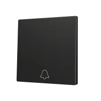 Zennio ZS70CSOFT11DA ZS70, Накладка для кнопки Simple KNX Soft 70x70 мм, Наклон вниз, Значок дверного звонка, Антрацит
