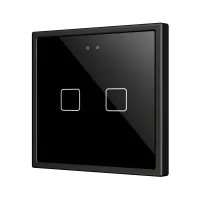 Zennio ZVIFR70X2A Выключатель сенсорный KNX Flat RGB 70 X2, 2 кнопки, 70x70, антрацит