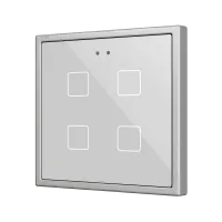 Zennio ZVIFR70X4S Выключатель сенсорный KNX Flat RGB 70 X4, 4 кнопки, 70x70, серебро