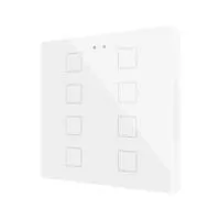 Zennio ZVIFR8W Flat RGB 8. Емкостный сенсорный переключатель с RGB-подсветкой Flat RGB - 8 buttons, белый