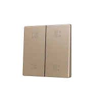 Zennio ZS55CSOFT24CC ZS55, Накладка для двойной мягкой кнопки KNX 55x55 мм, Наклон вверх и вниз, Шампанское, На заказ