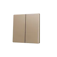 Zennio ZS55CSOFT22C ZS55, Крышка для двойной мягкой кнопки KNX 55x55 мм, Наклон вниз, Шампанское