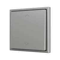 Zennio ZS701PB2SHS ZS70, Простая мягкая кнопка для 2 бинарных входов 70x70 мм – Значок затвора, Серебристый