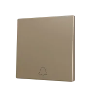 Zennio ZS70CSOFT11DC ZS70, Накладка для кнопки Simple KNX Soft 70x70 мм, Наклон вниз, Значок дверного звонка, Шампанское