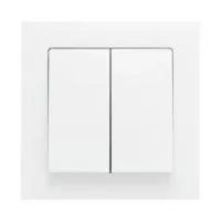 Zennio ZS55CSOFT22MW ZS55. Крышка для кнопки Double KNX Soft 55x55 мм. Откидная крышка - Матовый белый