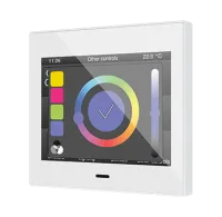 Zennio ZVIZ35V3W Емкостная сенсорная панель с 3,5-дюймовым дисплеем и датчиком влажности Z35 v3, цвет: белый