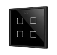 Zennio ZVIF70X4A Flat 70х4. PC-ABS Емкостная кнопка 70x70 - 4 кнопки - Антрацит (рамка ZS70 не входит в комплект)