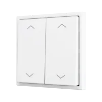 Zennio ZS702PB4SHMW ZS70, Двойная мягкая кнопка для 4 бинарных входов 70x70 мм – Значок затвора, Матовый белый