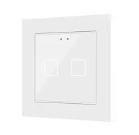 Zennio ZVIF55X2VTW Выключатель сенсорный KNX Flat 55 X2, версия vT, 2-кнопочный, цвет: белый
