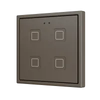Zennio ZVITR70X4M Tecla RGB 70 X4. PC-ABS Емкостная кнопка с RGB-подсветкой, 70 x 70 пикселей, 4 кнопки