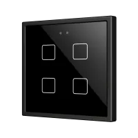 Zennio ZVIFR70X4A Выключатель сенсорный KNX Flat RGB 70 X4, 4 кнопки, 70x70, антрацит