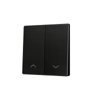 Zennio ZS55CSOFT22SHA ZS55, Крышка для двойной мягкой кнопки KNX 55x55 мм, Наклон вниз, Значок затвора, Антрацит