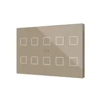 Zennio ZVIFXLX10C Flat XL X10. Стеклянная емкостная кнопка - 10 кнопок - ,цвет: шампанское